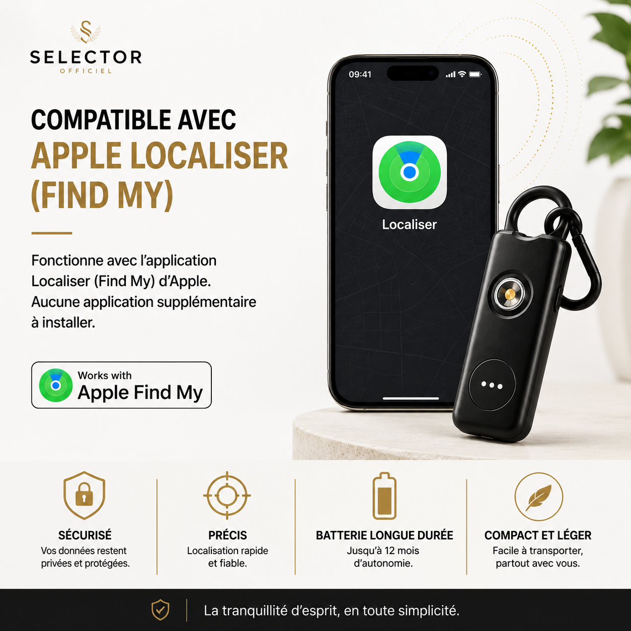 Traceur Intelligent Find My- Gardez toujours vos objets à portée de main