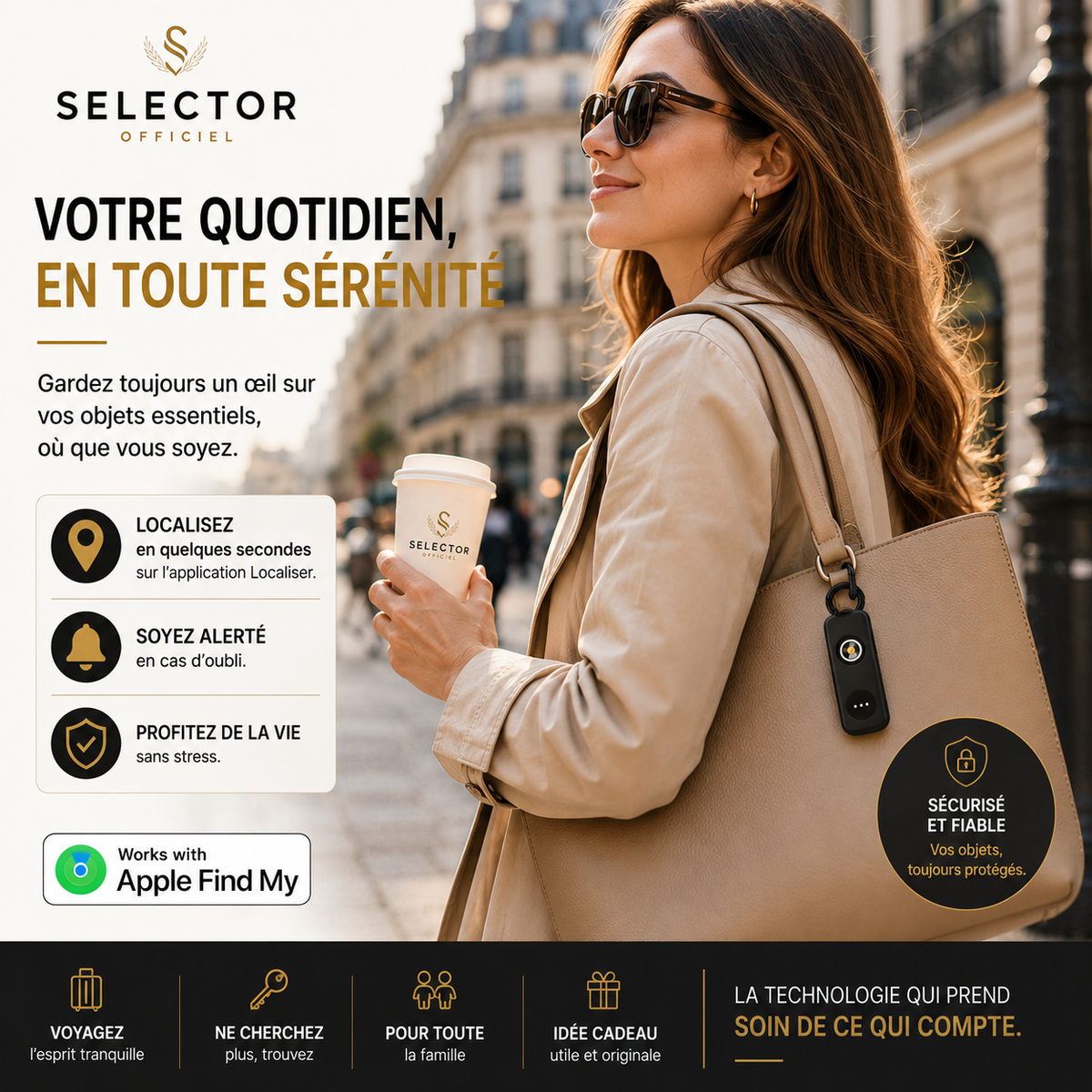 Traceur Intelligent Find My- Gardez toujours vos objets à portée de main
