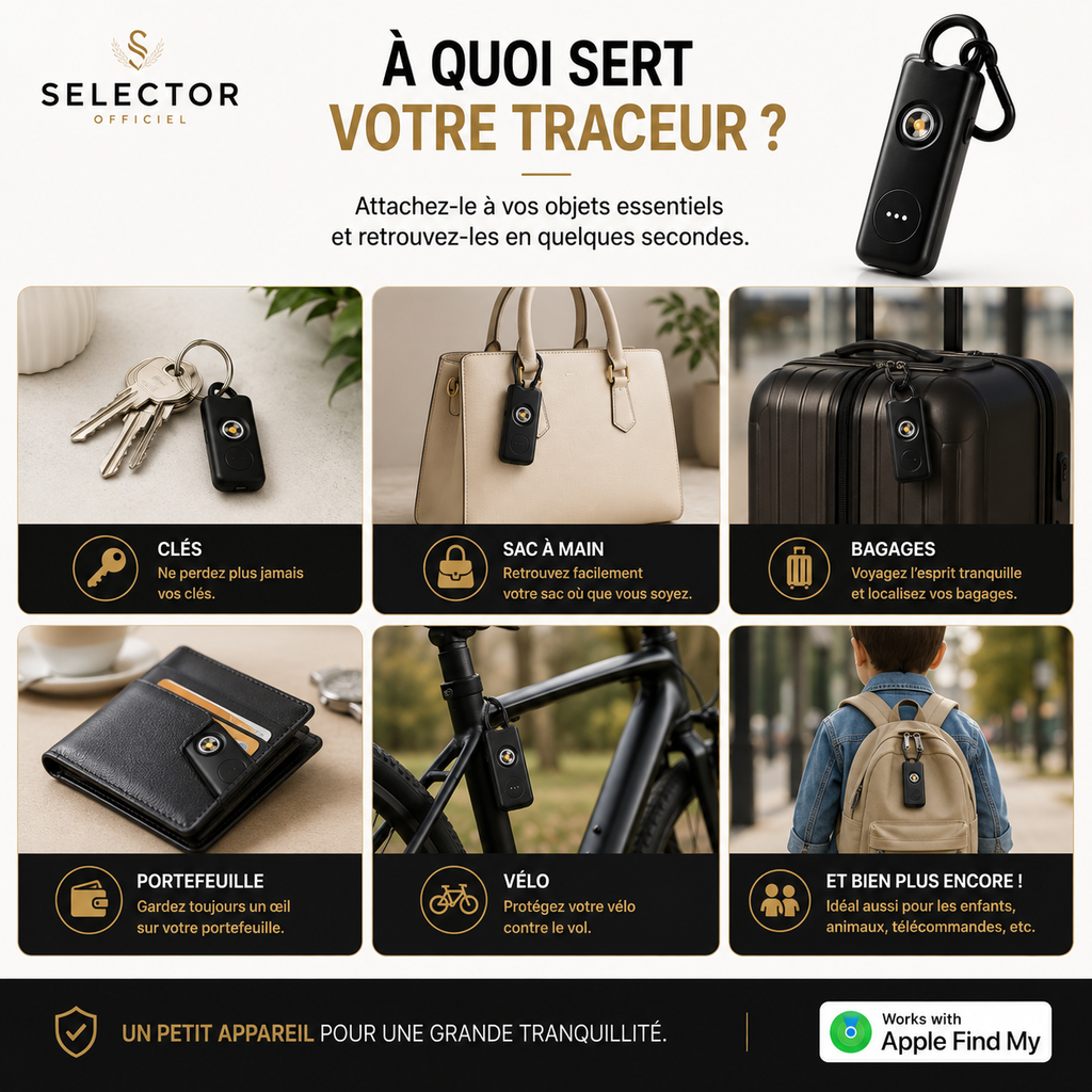 Traceur Intelligent Find My- Gardez toujours vos objets à portée de main