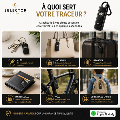 Traceur Intelligent Find My- Gardez toujours vos objets à portée de main
